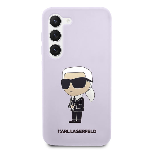 Husa pentru Samsung Galaxy S23+ S916, Karl Lagerfeld, Silicone Ikonik Karl, Mov