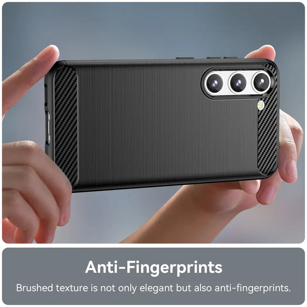 Husa pentru Samsung Galaxy S23+ S916, Techsuit, Carbon, Neagra