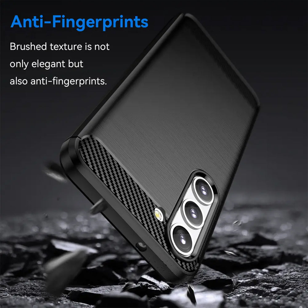 Husa pentru Samsung Galaxy S23+ S916, Techsuit, Carbon, Neagra