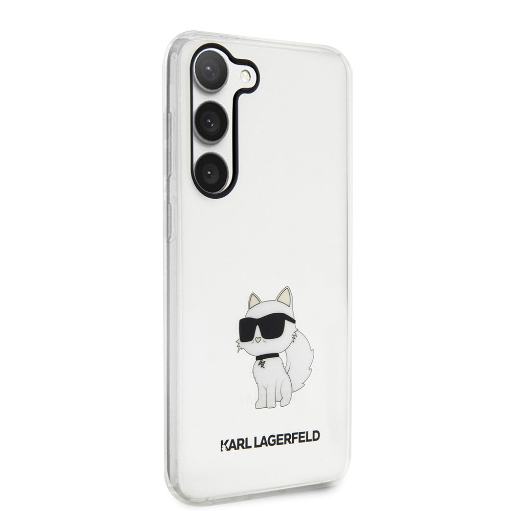 Husa pentru Samsung Galaxy S23 S911, Karl Lagerfeld, Ikonik Choupette, Transparenta