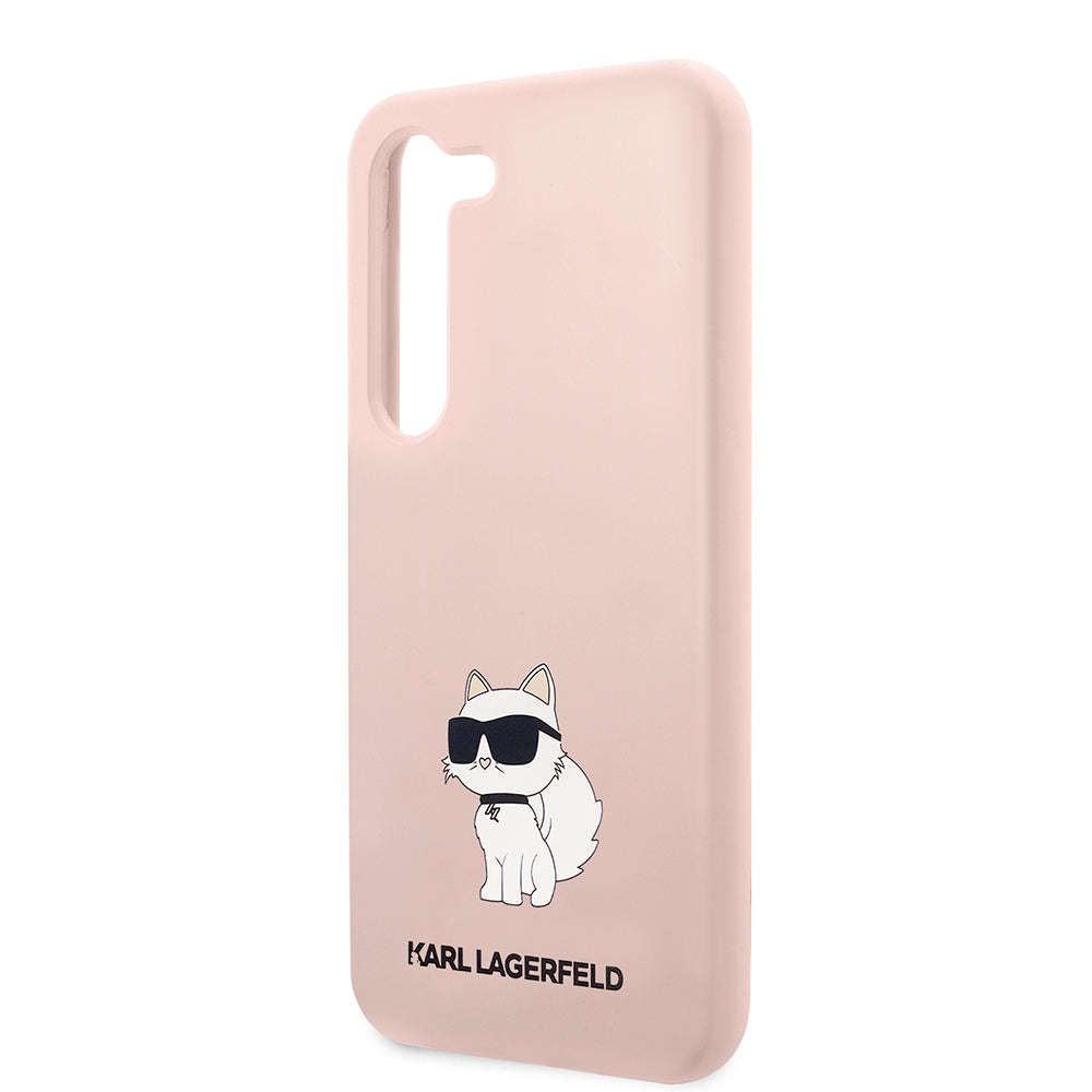Husa pentru Samsung Galaxy S23 S911, Karl Lagerfeld, Silicone Choupette, Roz