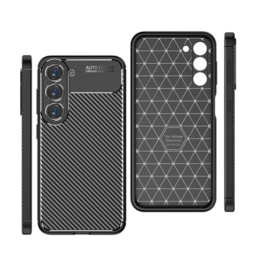 Husa pentru Samsung Galaxy S23 S911, Techsuit, CarbonFiber, Neagra