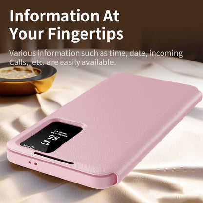 Husa pentru Samsung Galaxy S23 S911, Techsuit, SmartView, Roz