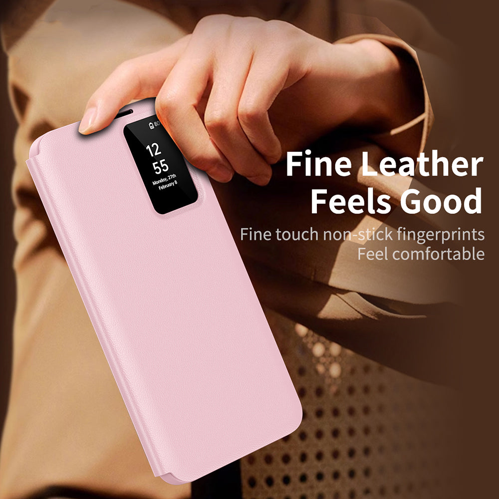 Husa pentru Samsung Galaxy S23 S911, Techsuit, SmartView, Roz