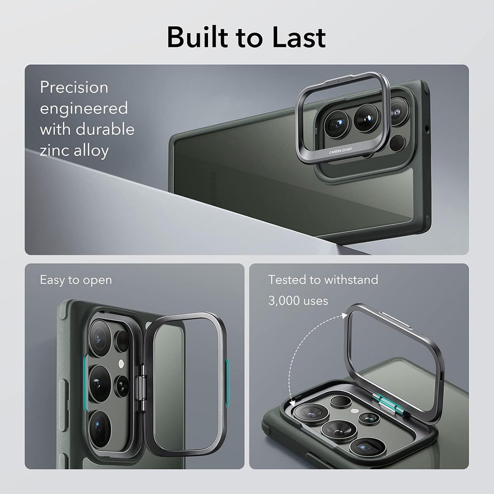 Husa pentru Samsung Galaxy S23 Ultra S918, ESR, Classic Kickstand, Verde Transparenta