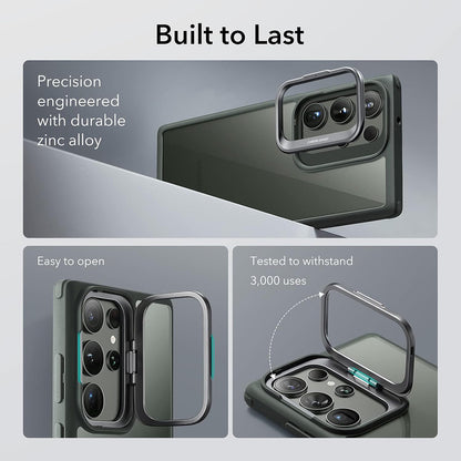 Husa pentru Samsung Galaxy S23 Ultra S918, ESR, Classic Kickstand, Verde Transparenta