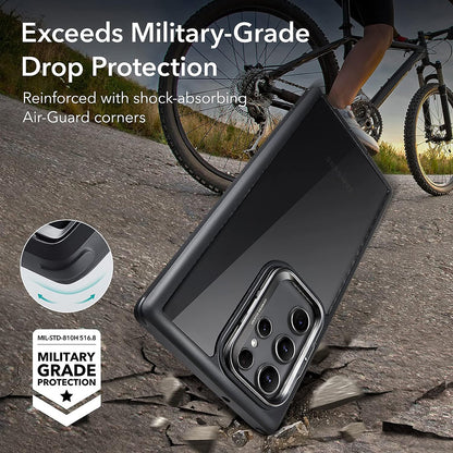 Husa pentru Samsung Galaxy S23 Ultra S918, ESR, Shock Armor Kickstand, Neagra Transparenta