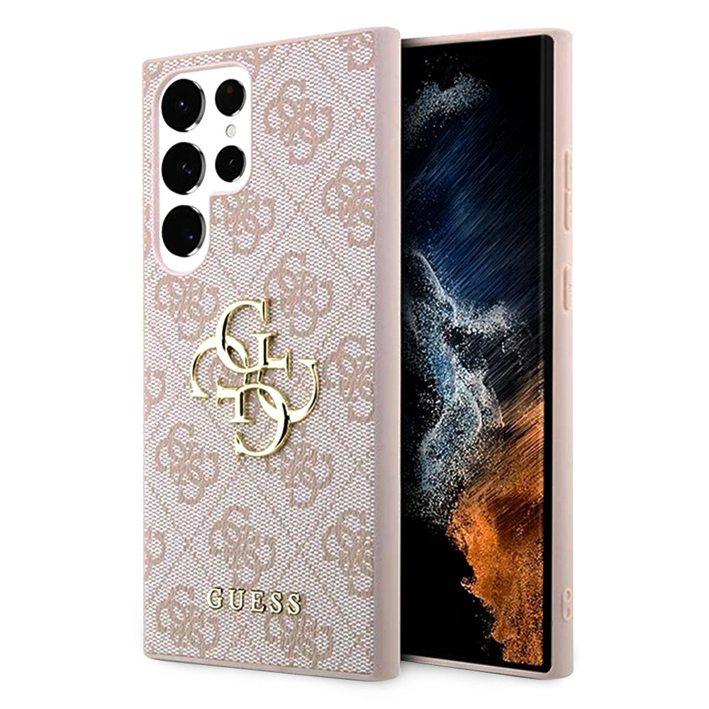 Husa pentru Samsung Galaxy S23 Ultra S918, Guess, 4G Big Logo, Roz