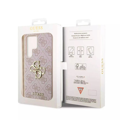 Husa pentru Samsung Galaxy S23 Ultra S918, Guess, 4G Big Logo, Roz