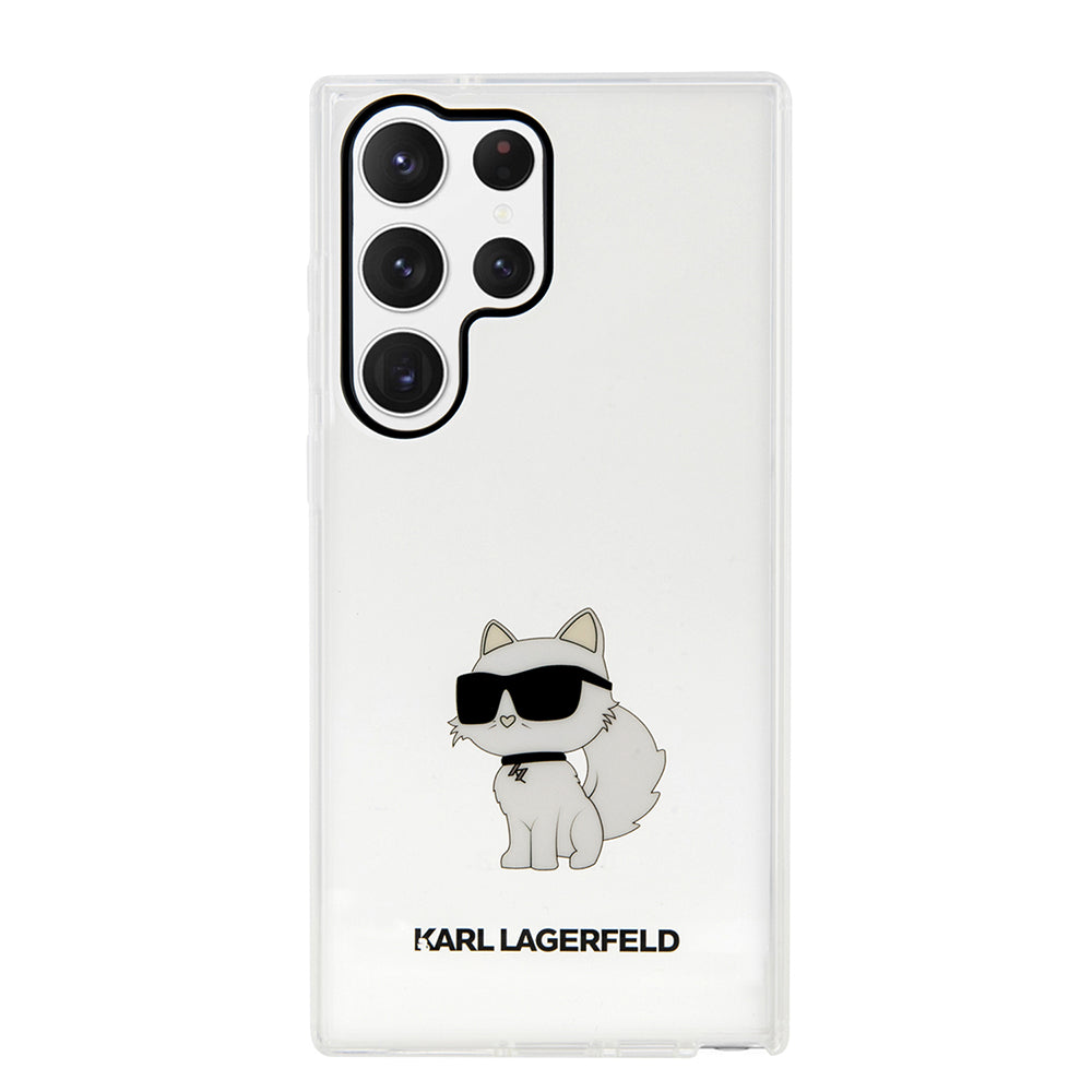 Husa pentru Samsung Galaxy S23 Ultra S918, Karl Lagerfeld, Ikonik Choupette, Transparenta
