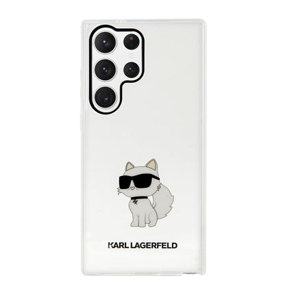 Husa pentru Samsung Galaxy S23 Ultra S918, Karl Lagerfeld, Ikonik Choupette, Transparenta