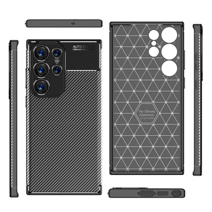 Husa pentru Samsung Galaxy S23 Ultra S918, Techsuit, CarbonFiber, Neagra