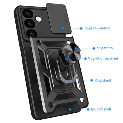 Husa pentru Samsung Galaxy S24 FE S721, Techsuit, CamShield, Neagra