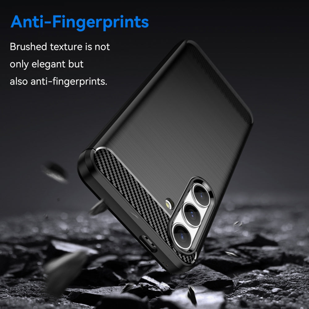 Husa pentru Samsung Galaxy S24 FE S721, Techsuit, Carbon, Neagra