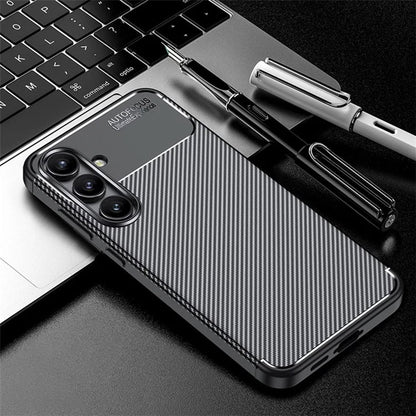 Husa pentru Samsung Galaxy S24 FE S721, Techsuit, CarbonFiber, Neagra