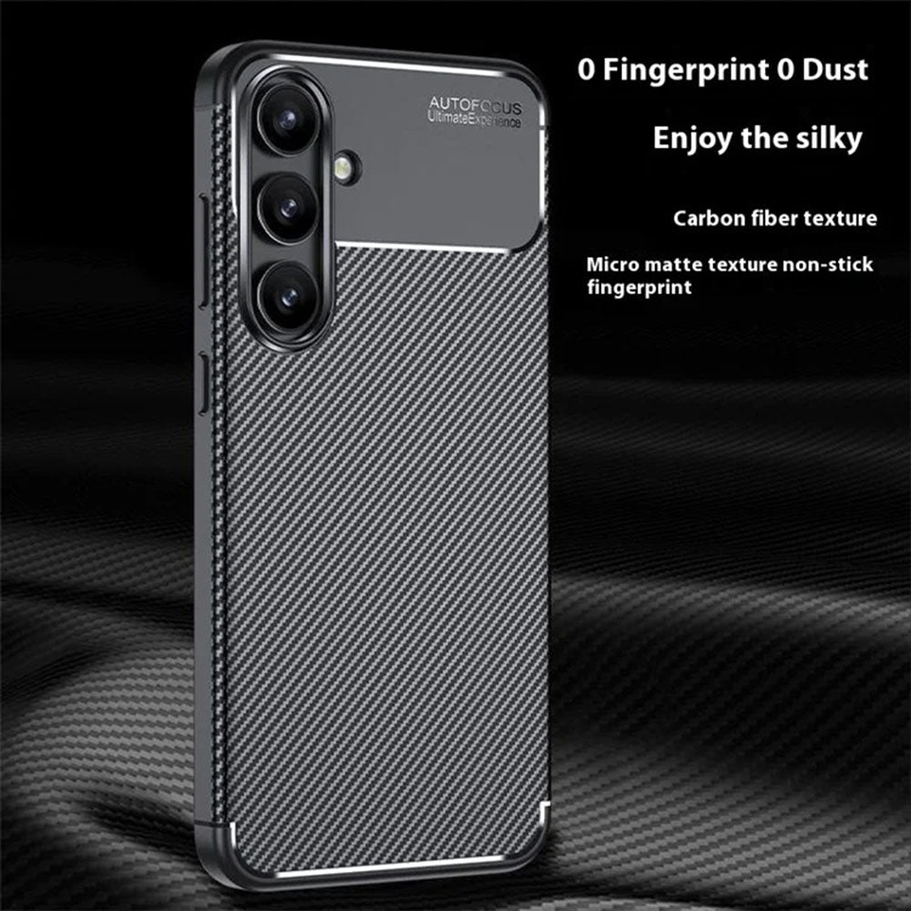 Husa pentru Samsung Galaxy S24 FE S721, Techsuit, CarbonFiber, Neagra