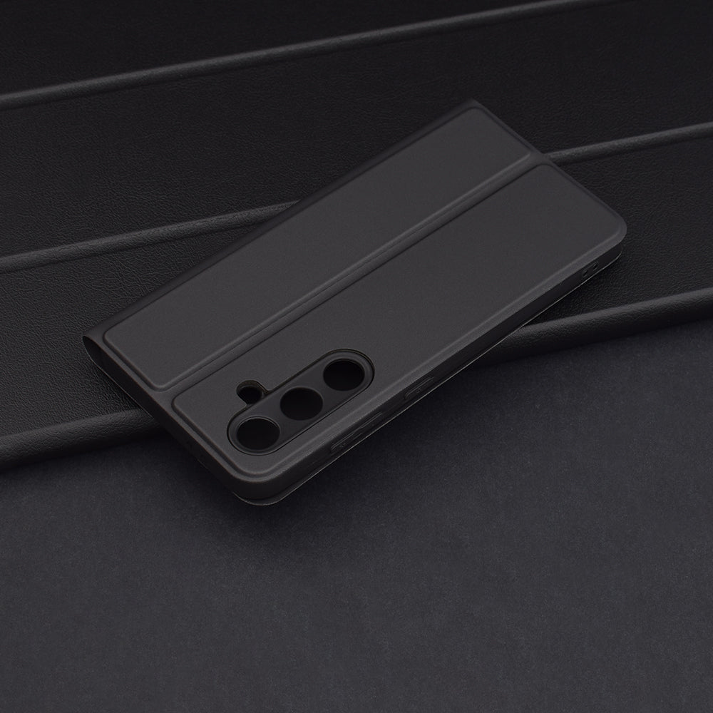 Husa pentru Samsung Galaxy S24 FE S721, Techsuit, Magskin Book, Neagra