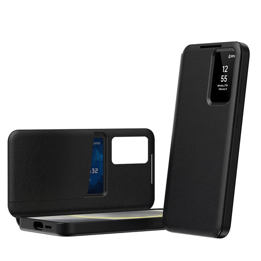 Husa pentru Samsung Galaxy S24 FE S721, Techsuit, SmartView, Neagra