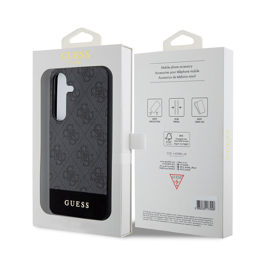 Husa pentru Samsung Galaxy S24+ S926, Guess, 4G Stripe, Neagra