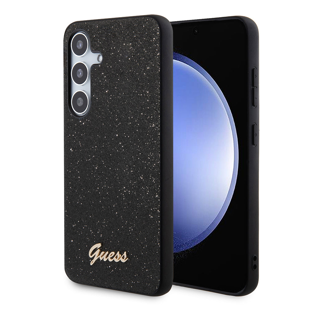 Husa pentru Samsung Galaxy S24+ S926, Guess, Glitter Script, Neagra