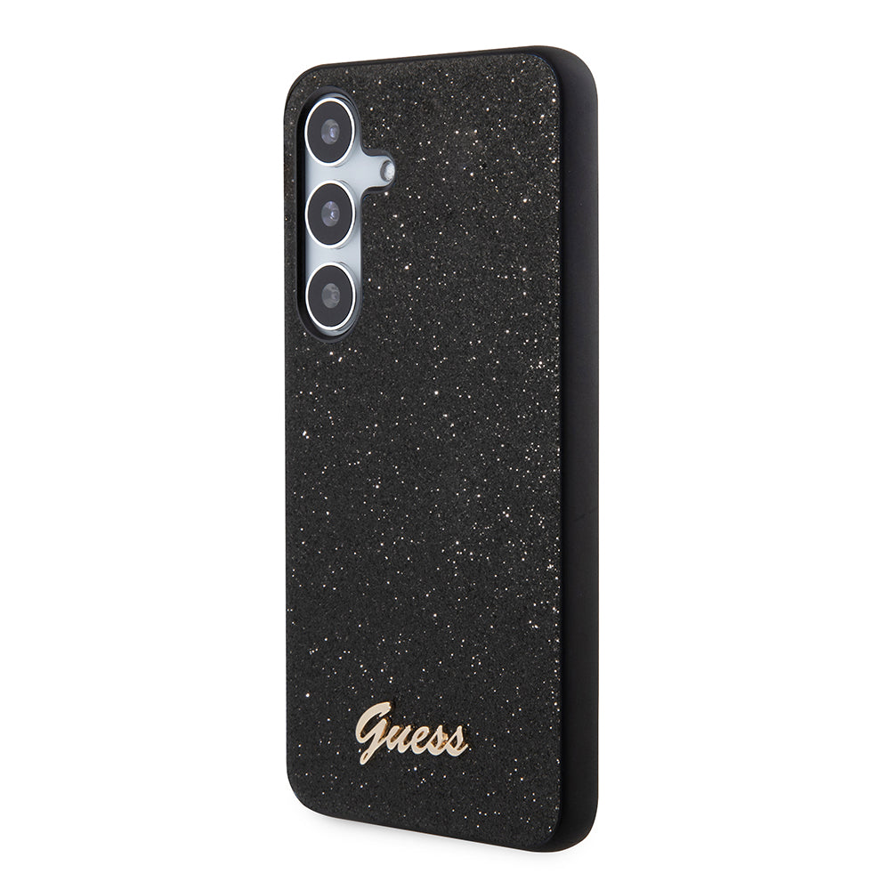 Husa pentru Samsung Galaxy S24+ S926, Guess, Glitter Script, Neagra