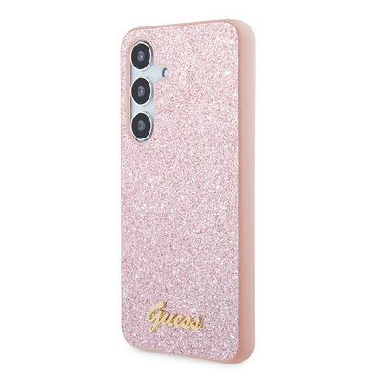 Husa pentru Samsung Galaxy S24+ S926, Guess, Glitter Script, Roz