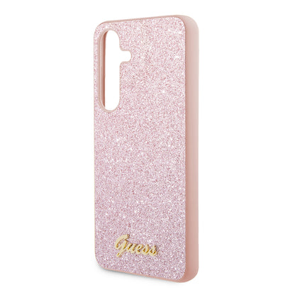 Husa pentru Samsung Galaxy S24+ S926, Guess, Glitter Script, Roz