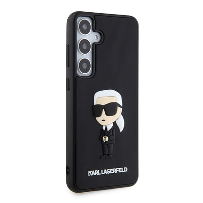 Husa pentru Samsung Galaxy S24+ S926, Karl Lagerfeld, 3D Rubber Ikonik Karl, Neagra