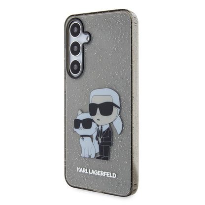 Husa pentru Samsung Galaxy S24+ S926, Karl Lagerfeld, Glitter Karl & Choupette, Albastra
