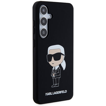 Husa pentru Samsung Galaxy S24+ S926, Karl Lagerfeld, Silicone Ikonik NFT, Neagra