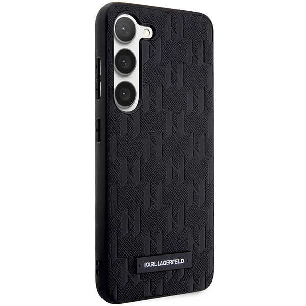 Husa pentru Samsung Galaxy S24+ S926, Karl Lagerfeld, Saffiano Monogram Metal Logo, Neagra