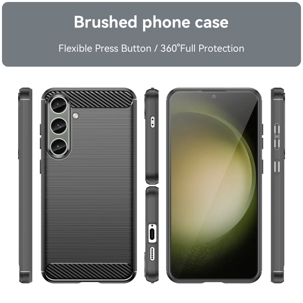 Husa pentru Samsung Galaxy S24+ S926, Techsuit, Carbon, Neagra