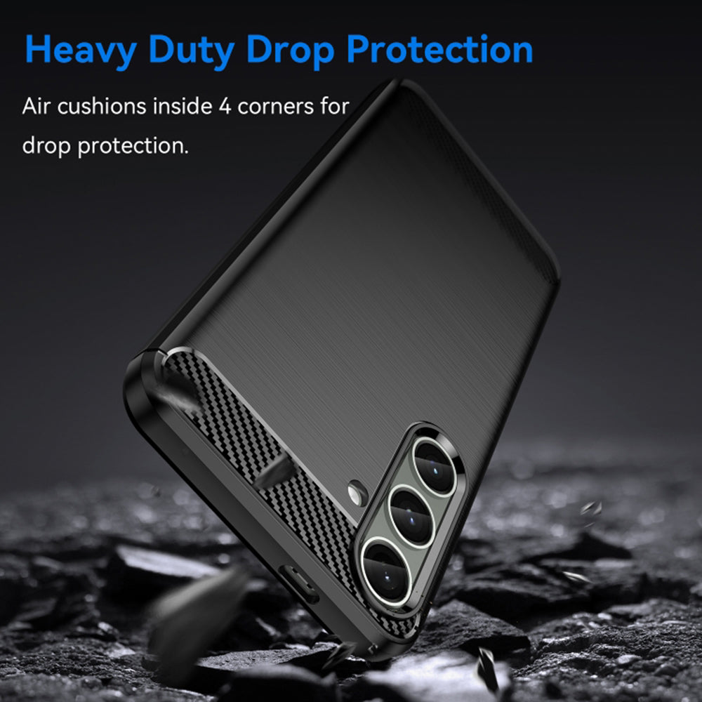 Husa pentru Samsung Galaxy S24+ S926, Techsuit, Carbon, Neagra