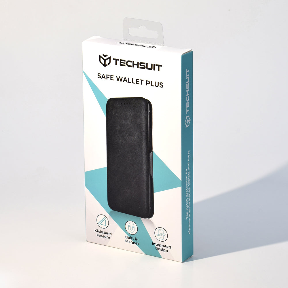 Husa pentru Samsung Galaxy S24+ S926, Techsuit, Safe Wallet Plus, Neagra