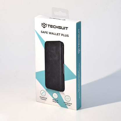 Husa pentru Samsung Galaxy S24+ S926, Techsuit, Safe Wallet Plus, Neagra