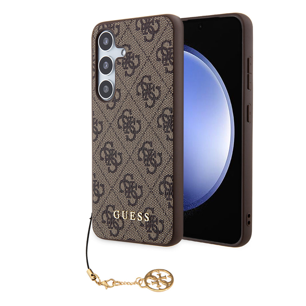 Husa pentru Samsung Galaxy S24 S921, Guess, 4G Charm, Maro