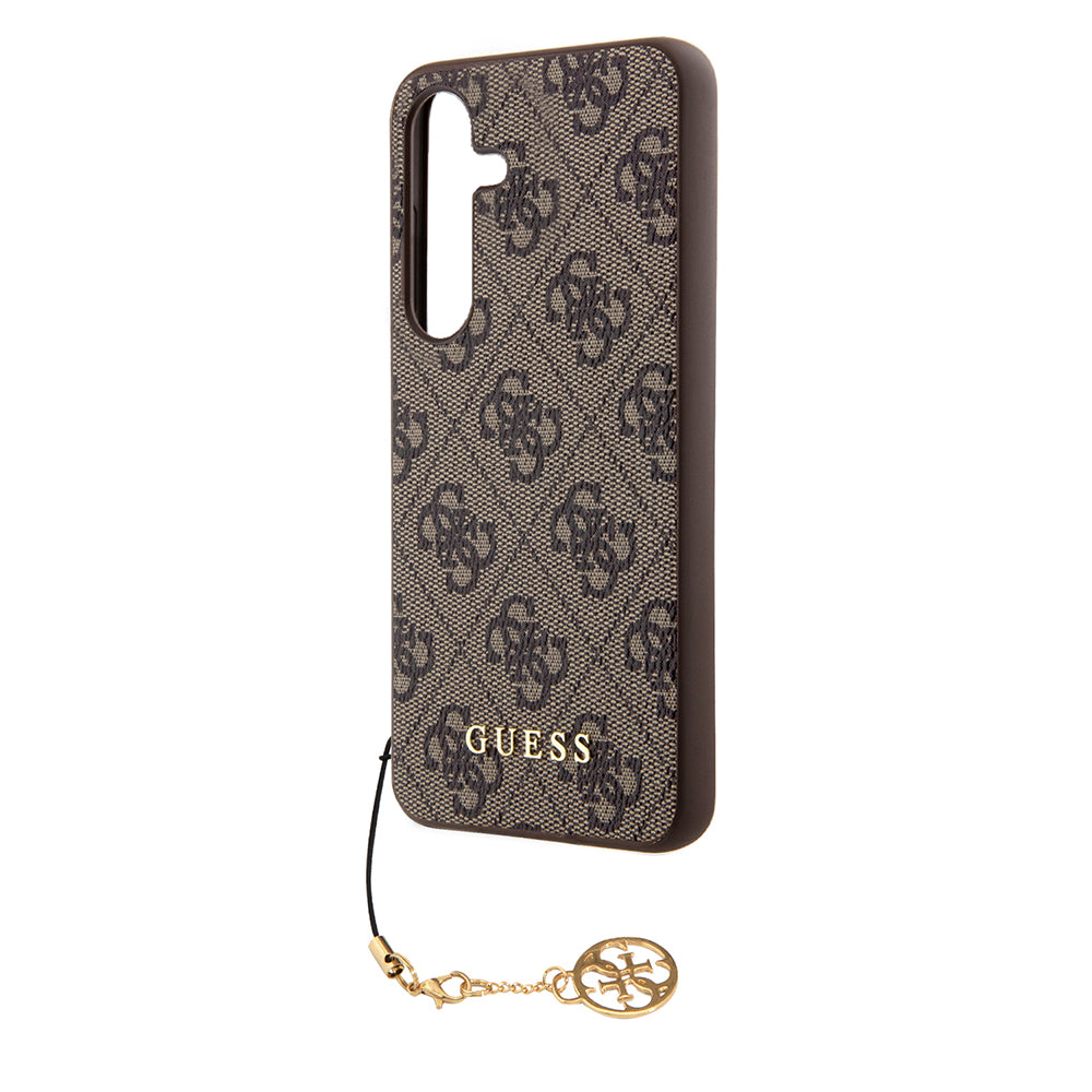 Husa pentru Samsung Galaxy S24 S921, Guess, 4G Charm, Maro