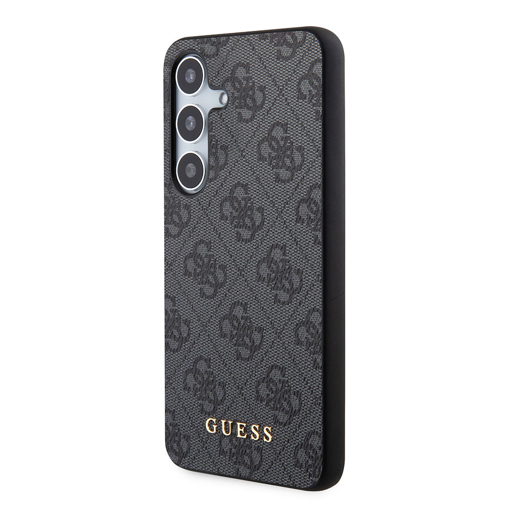 Husa pentru Samsung Galaxy S24 S921, Guess, 4G Metal Gold Logo, Neagra