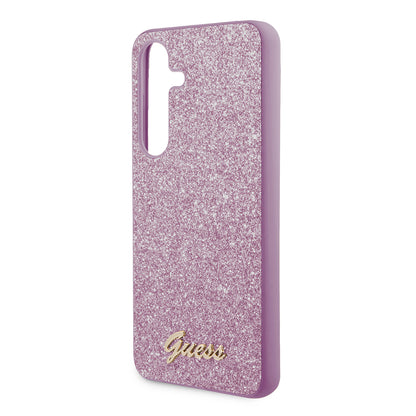 Husa pentru Samsung Galaxy S24 S921, Guess, Glitter Script, Mov