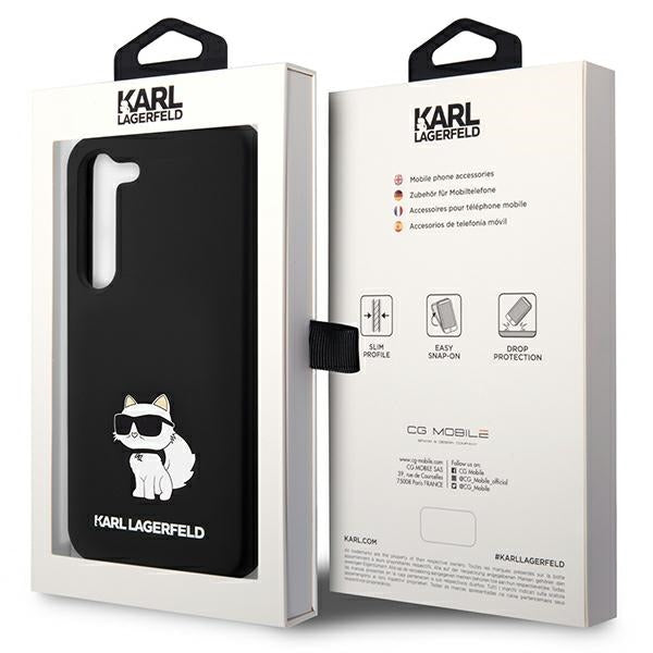 Husa pentru Samsung Galaxy S24 S921, Karl Lagerfeld, Silicone Choupette NFT, Neagra