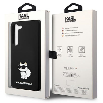Husa pentru Samsung Galaxy S24 S921, Karl Lagerfeld, Silicone Choupette NFT, Neagra
