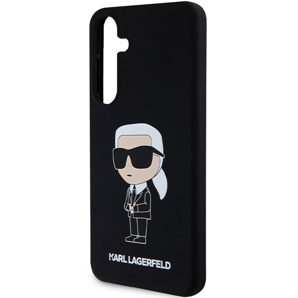 Husa pentru Samsung Galaxy S24 S921, Karl Lagerfeld, Silicone Ikonik NFT, Neagra
