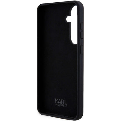 Husa pentru Samsung Galaxy S24 S921, Karl Lagerfeld, Silicone Ikonik NFT, Neagra