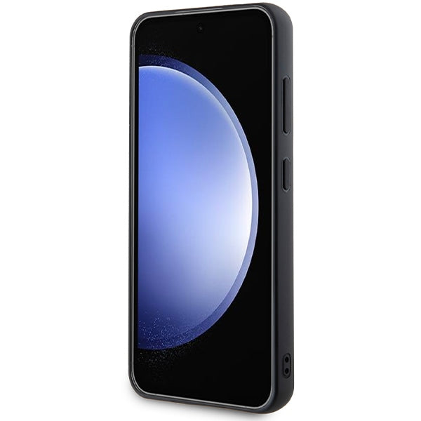 Husa pentru Samsung Galaxy S24 S921, Karl Lagerfeld, Rhinestone Metal Plate, Neagra