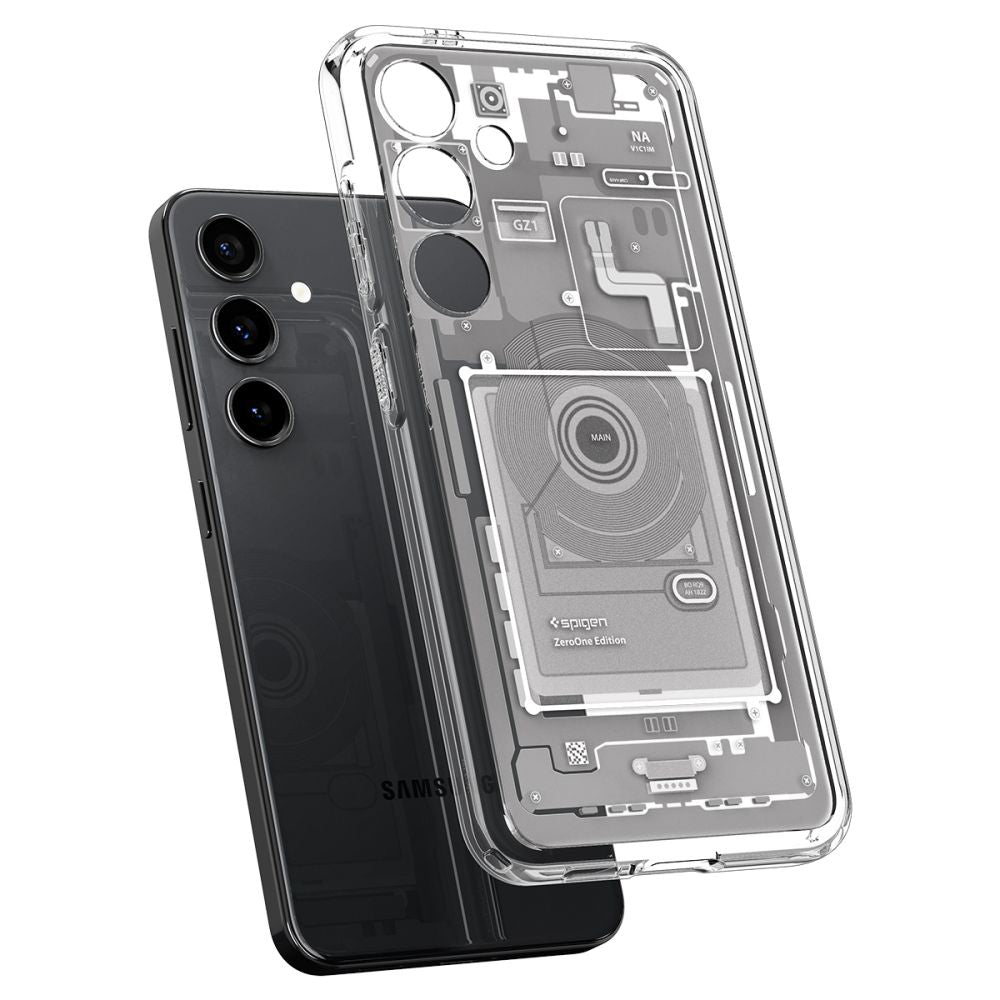 Husa pentru Samsung Galaxy S24 S921, Spigen, Ultra Hybrid Zero One, Alba