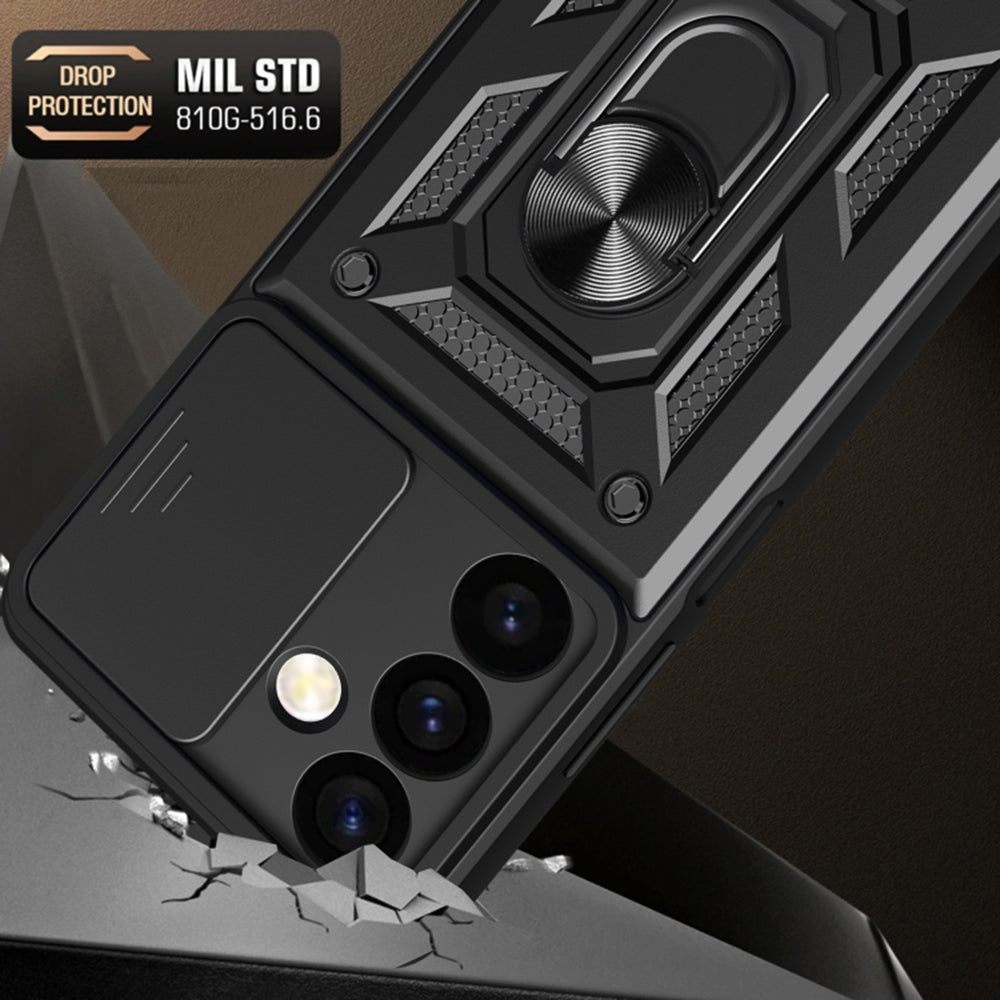 Husa pentru Samsung Galaxy S24 S921, Techsuit, CamShield, Neagra
