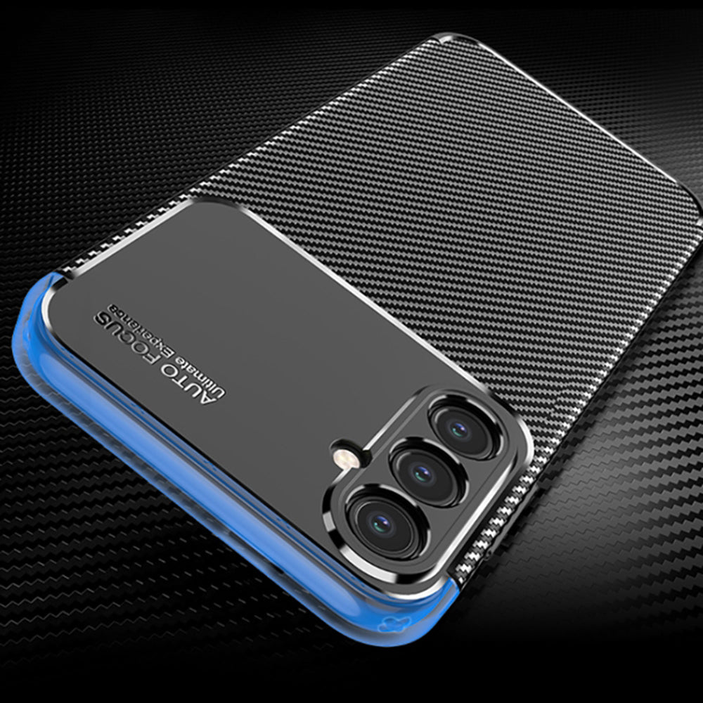 Husa pentru Samsung Galaxy S24 S921, Techsuit, CarbonFiber, Neagra