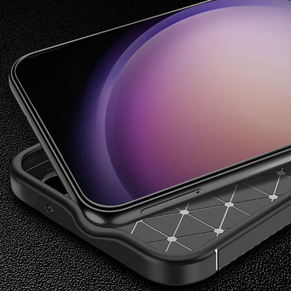 Husa pentru Samsung Galaxy S24 S921, Techsuit, CarbonFiber, Neagra