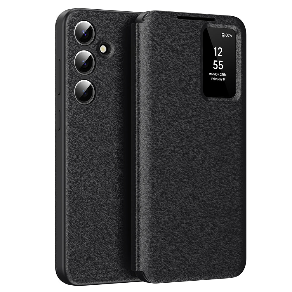 Husa pentru Samsung Galaxy S24 S921, Techsuit, SmartView, Neagra