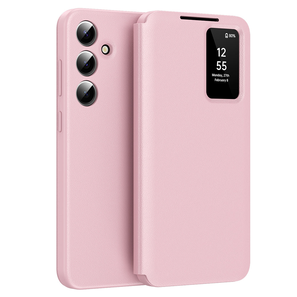 Husa pentru Samsung Galaxy S24 S921, Techsuit, SmartView, Roz